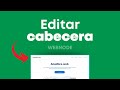 ✅ Editar Encabezado (header) en Webnode Página Web