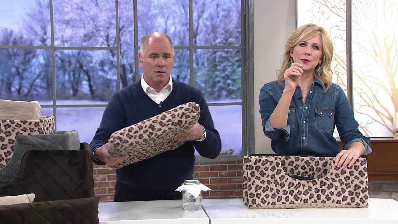 Sure Fit Collapsible/ Portable Plush Pet Bed with Travel Case on QVC