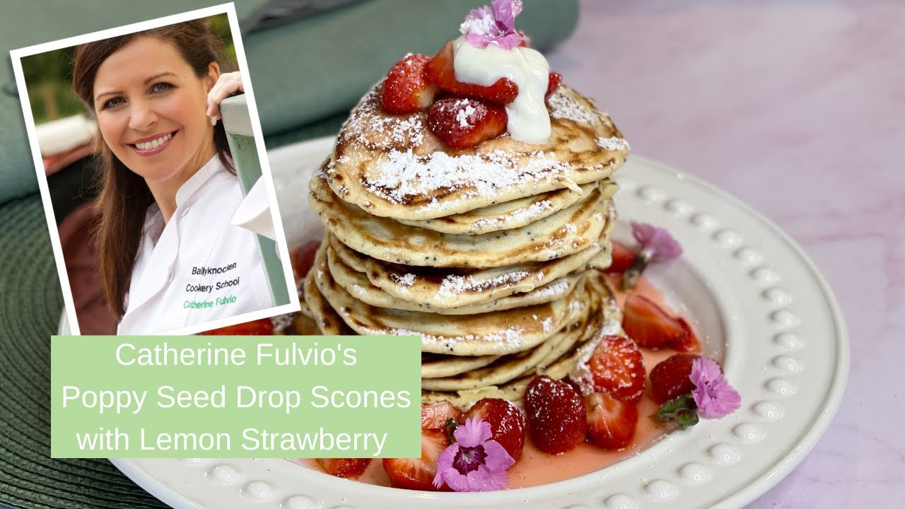 Poppy Seed Drop Scones with Lemon Strawberry Recipe Catherine's 105