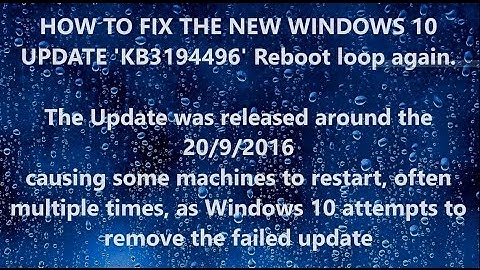 How To Fix Windows 10 Cumulative Update KB3194496 Fail To Install Windows Update stuck at 0% Video