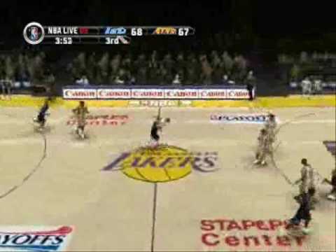 NBA playoffs 09 LA vs Utah Game 1 (NBA Live 08 ver...