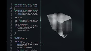 Coding a Spinning Cube in C using Neo-vim | No Talking