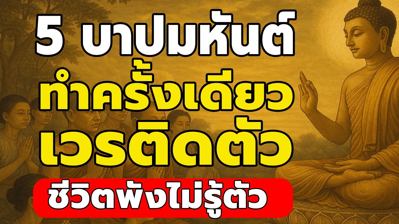 บาป 5 ข้ออันตราย ชีวิตพังทันตา ห้ามทำเด็ดขาด! พระพุทธเจ้าตรัสไว้แล้ว