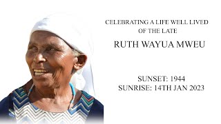 CELEBRATING A LIFE WELL LIVED OF THE LATE RUTH WAYUA MWEU