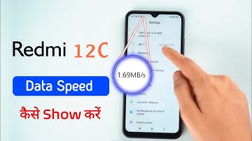 Redmi 12C: Enable Network Speed Meter | Redmi 12C me Data Speed Show Kaise Kare