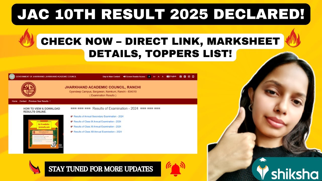 JAC 10th Result 2025 Declared | Where & How to Check, Grading System, Revaluation