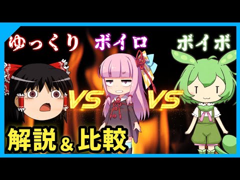 初心者向け ゆっくりとボイスロイドとVOICEVOX ボイスボックス は何が違うの 音声合成ソフトの特徴や性質の違いを解説 