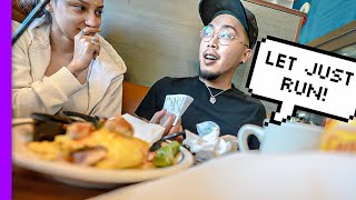 DINE and DASH prank on GIRLFRIEND!