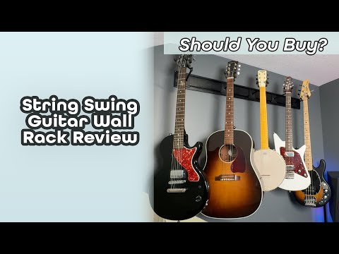 Review of the String Swing 5 Guitar Wall Rack With Slatwall Rail