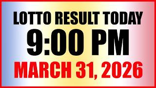Lotto Result Today 9pm Draw March 31, 2026 Swertres Ez2 PCSO
