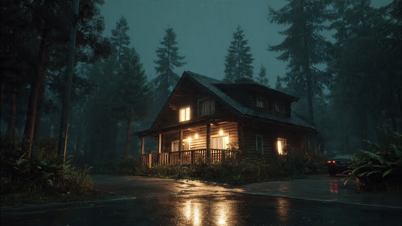 Heavy Rain at Night in the Forest – Fall Asleep Instantly with Forest Rain and Peaceful Night Dreams