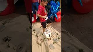 Houston superhero party character party spider hero teaches to cross the quicksand game in Spring,Tx