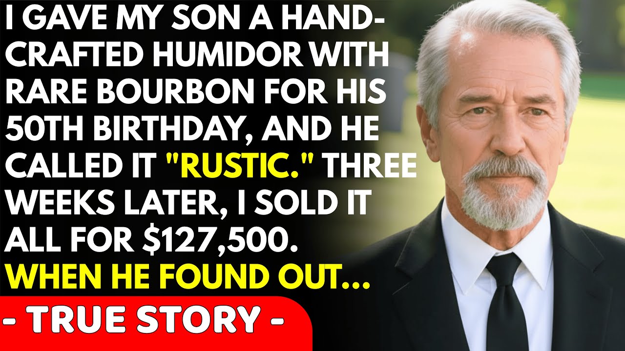 I Gave My Son A Hand-Crafted Humidor With $127K Bourbon, He Called It 