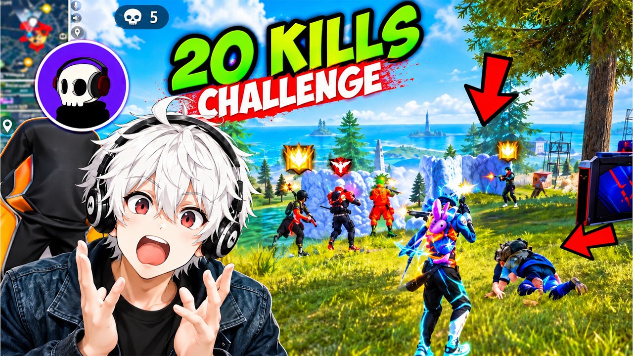 Free Fire 20 Kill Challenge | 🔴 LIVE 🔴! - YouTube