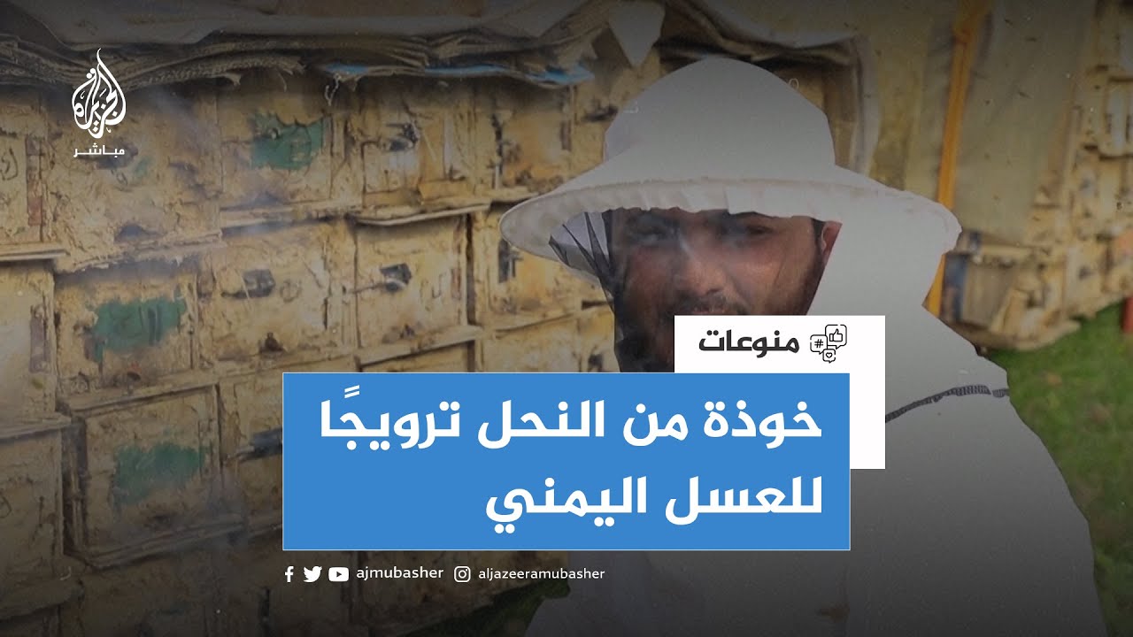 "أعتبر اللسعات قُبُلات".. نحَّال يمني يعتمر خوذة من النحل