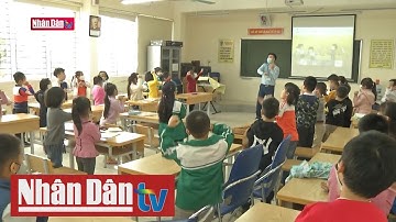 Học sinh trường tiểu học Xuân Phương trở lại trường sau Tết