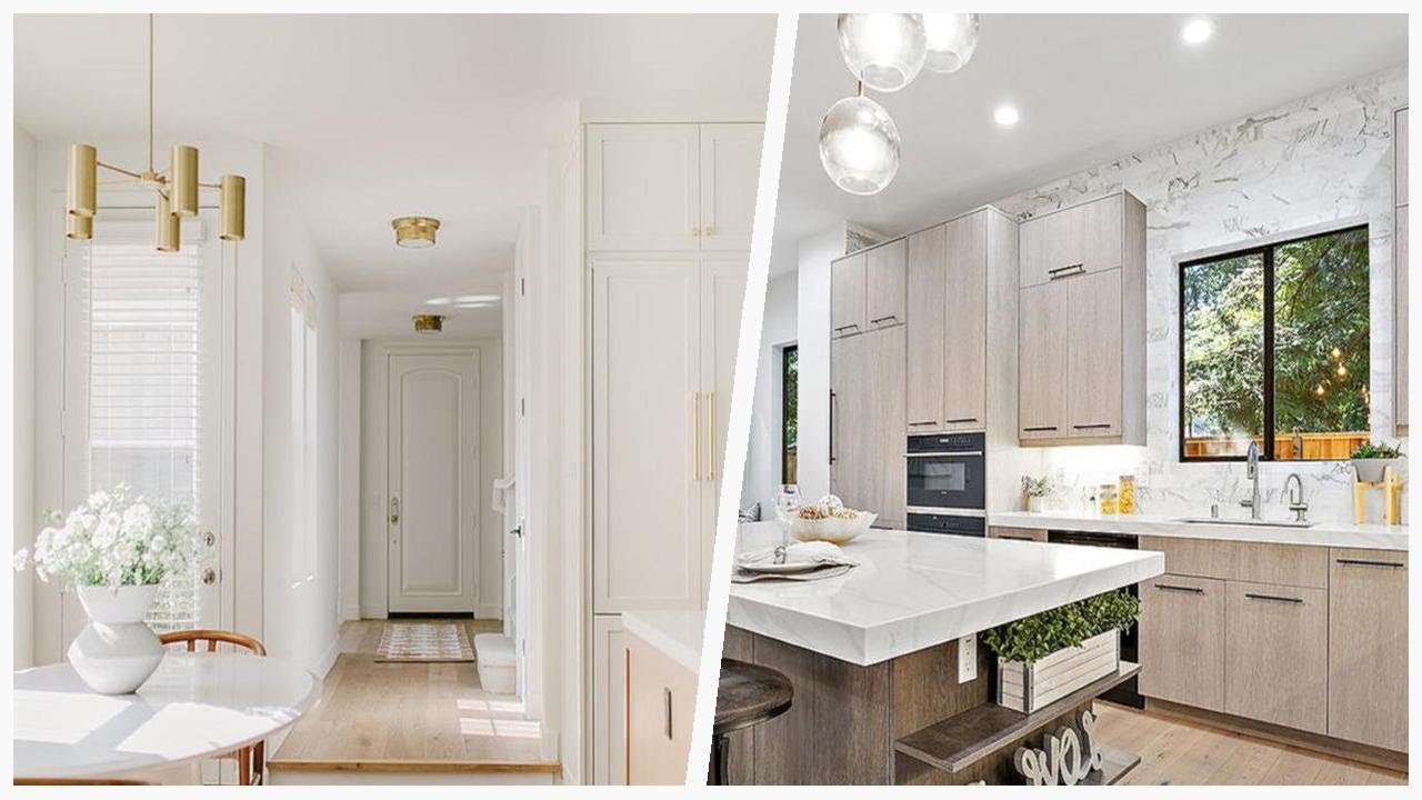 75 Kitchen With Light Wood Cabinets And White Backsplash Design Ideas ...