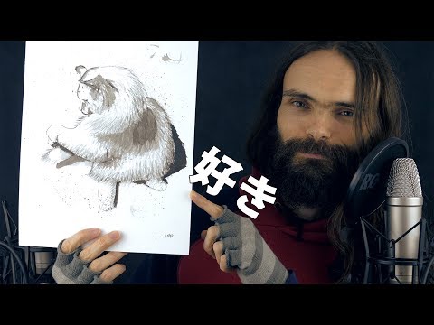 日本語 asmr:猫の絵についてゆっくりと囁きます（よく寝る声になるそうです）