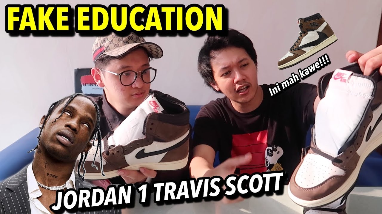 FAKE EDUCATION JORDAN 1 TRAVIS SCOTT w 