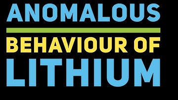 Anomalous behaviour of lithium