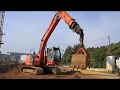 ЭКСКАВАТОР С ТЕЛЕСКОПИЧЕСКОЙ РУКОЯТЬЮ И ГРЕЙФЕРНЫМ КОВШОМ HITACHI ZX225USRLC-3 компании Техоптимум