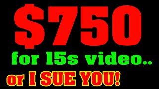Im getting sued for 15s of video!