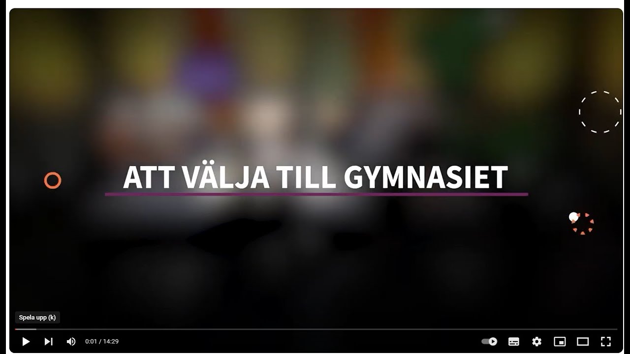 Att välja till gymnasiet