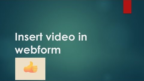 How to insert video in ASP.NET