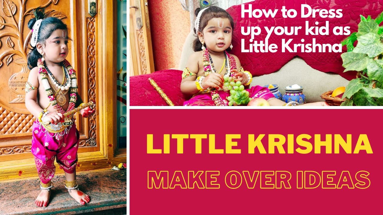 How to Dress up your kid as Little Krishna  | Little Krishna Makeover Ideas | MeowGcreations