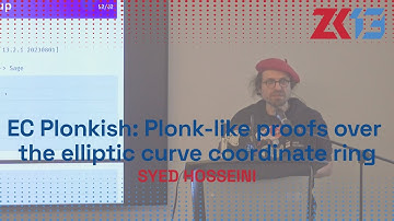 ZK13: EC Plonkish: Plonk-like proofs over the elliptic curve coordinate ring - Syed Hosseini