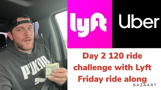 Lyft ride along! Cash tips! Good tips! Driving for Lyft 2023 #lyftdriver