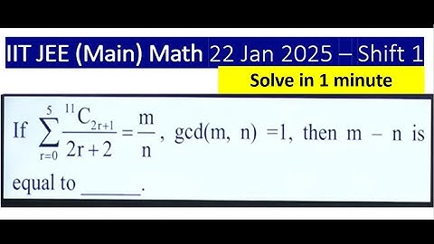 IIT JEE (Main) 2025 Binomial Coefficients One Word Quesion #iitjee #jeemaths