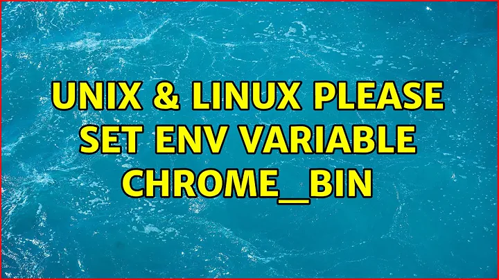 Unix & Linux: Please set env variable CHROME_BIN