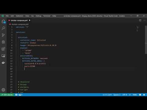 btcpay with docker compose - 2 - bitcoind