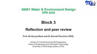 48881 - Block 3 Project communication, critical self reflection and peer assessment
