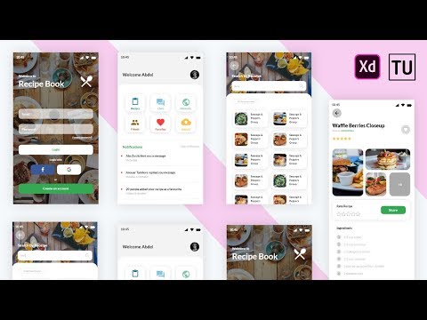 recipe-book-app-ui-creation---adobe-adobe-xd-(experience-design)