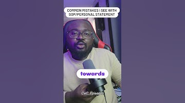 Connect_With_Christian - Episode #3: Common mistakes I see with SOP/Personal Statement