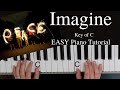 Imagine  john lennon key of ceasy piano tutorial