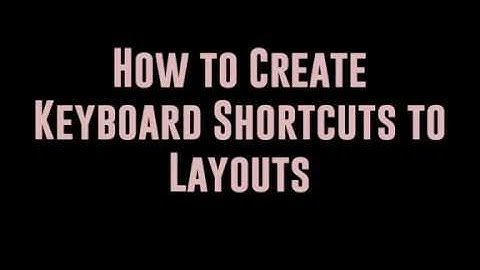 How to create C4D Keyboard Shortcuts to Layouts