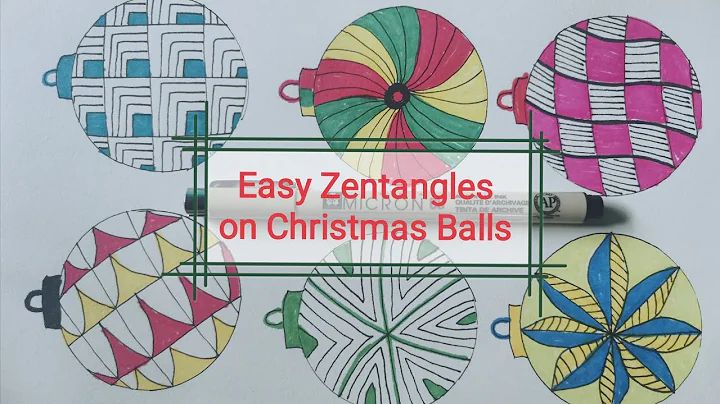 Easy Zentangle Patterns | Christmas Balls Zentangle Art | Marz's Passion