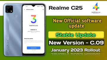 Realme C25 New software update C.09 January 2023/Realme C25 ui 4.0 Android 12 Update 🤔/New Features
