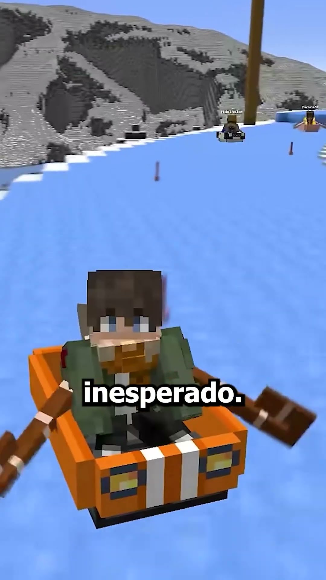 CARRERAS en MINECRAFT sobre HIELO?