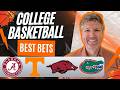 Saturday College Basketball BEST Picks! Alabama vs Tennessee &amp; Arkansas vs Florida