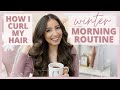 WINTER MORNING BEAUTY ROUTINE 2020 | + how I curl my hair!