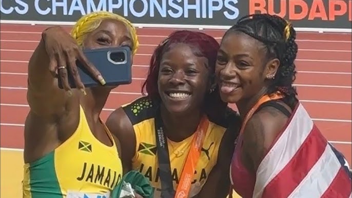 OMG! Shelly ann fraser pryce Reacts after sha carri richardson wins! They both linked up & celebrate - YouTube