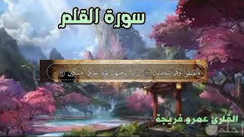 سورة القلم💚 تلأوة هادئة تريح الأعصاب💚 سبحان من رزقه هذا الصوت 💚🎧