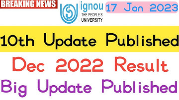 IGNOU Published December 2022 Exam Result 10th Update | IGNOU Exam result 2022