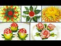 5 ЛУЧШИХ СПОСОБОВ Украшения Овощами! Как КРАСИВО нарезать овощи на Праздничный стол