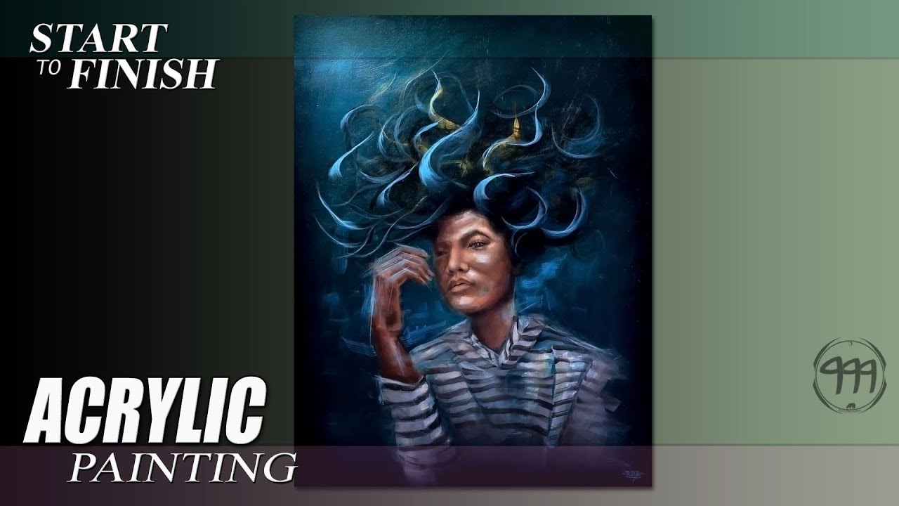 Acrylic Portrait Painting (Dark Skin Tones) YouTube