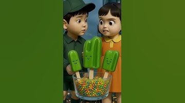 Squid Game AI Grean Tongue Ice Cream ASMR #squidgame #squidgame2 #ai #asmr